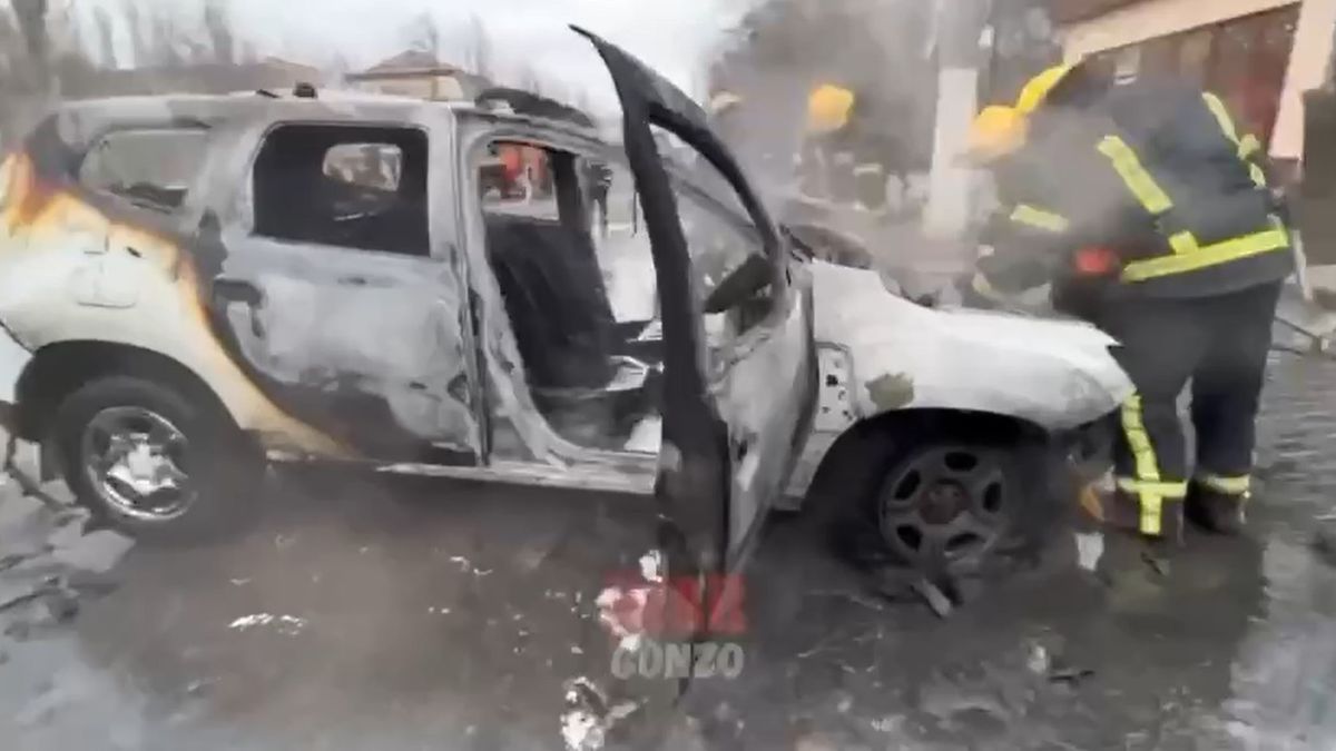Velký výbuch v Melitopolu. Do povětří vyletělo auto Rusů